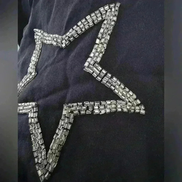 CHASER Beaded Stars Strappy Mini Dress ~ Navy ~ M - Picture 4 of 8